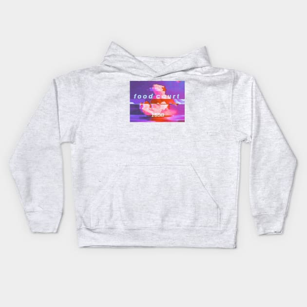 Mall Hangout Kids Hoodie by lofi_retrowave